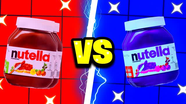 CRAZY NUTELLA RED VS BLUE 🔴🔵