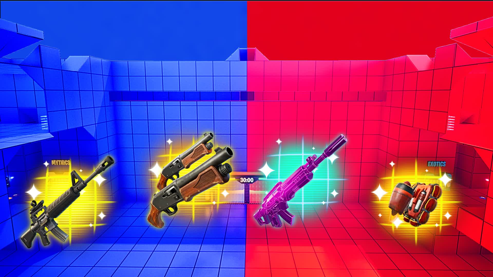 ⭐ SUPER RED VS BLUE 🔴🔵 *NEW* 2515-2862-4453 by billydapump - フォートナイト