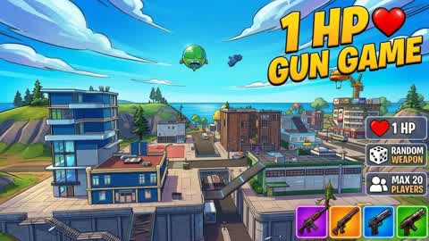 ❤️ 1 HP! Gun Game 🔫 Random Weapons 🎲