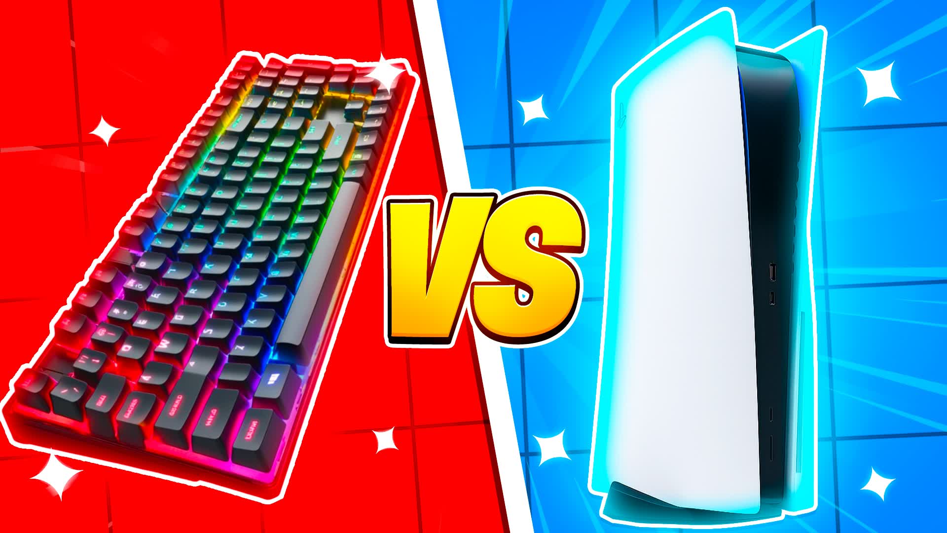 RED VS BLUE 🔴🔵KEYBOARD VS PS5