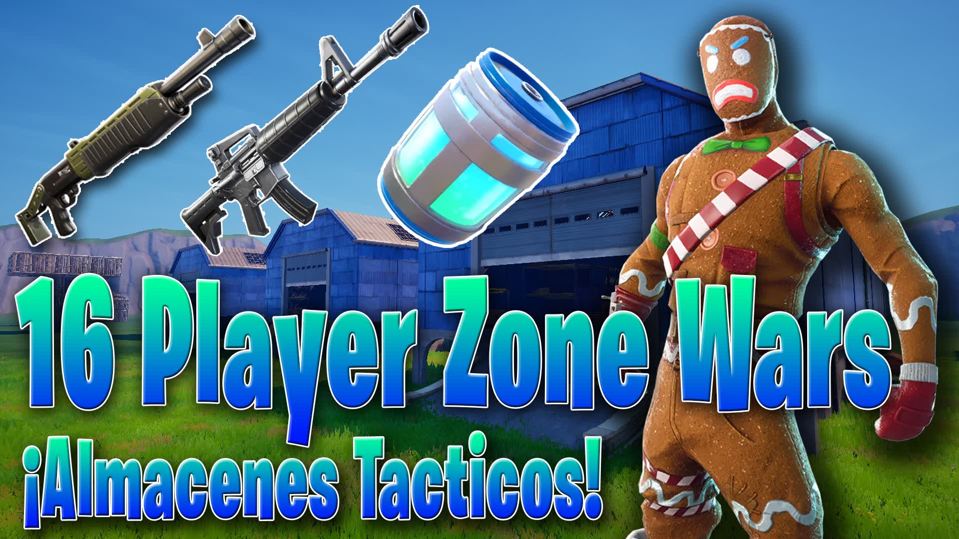 16 Player Zone Wars Almacenes Tacticos