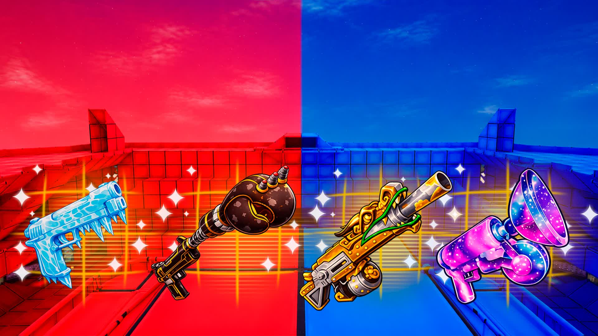🚧レッド vs ブルー カスタム武器🔫