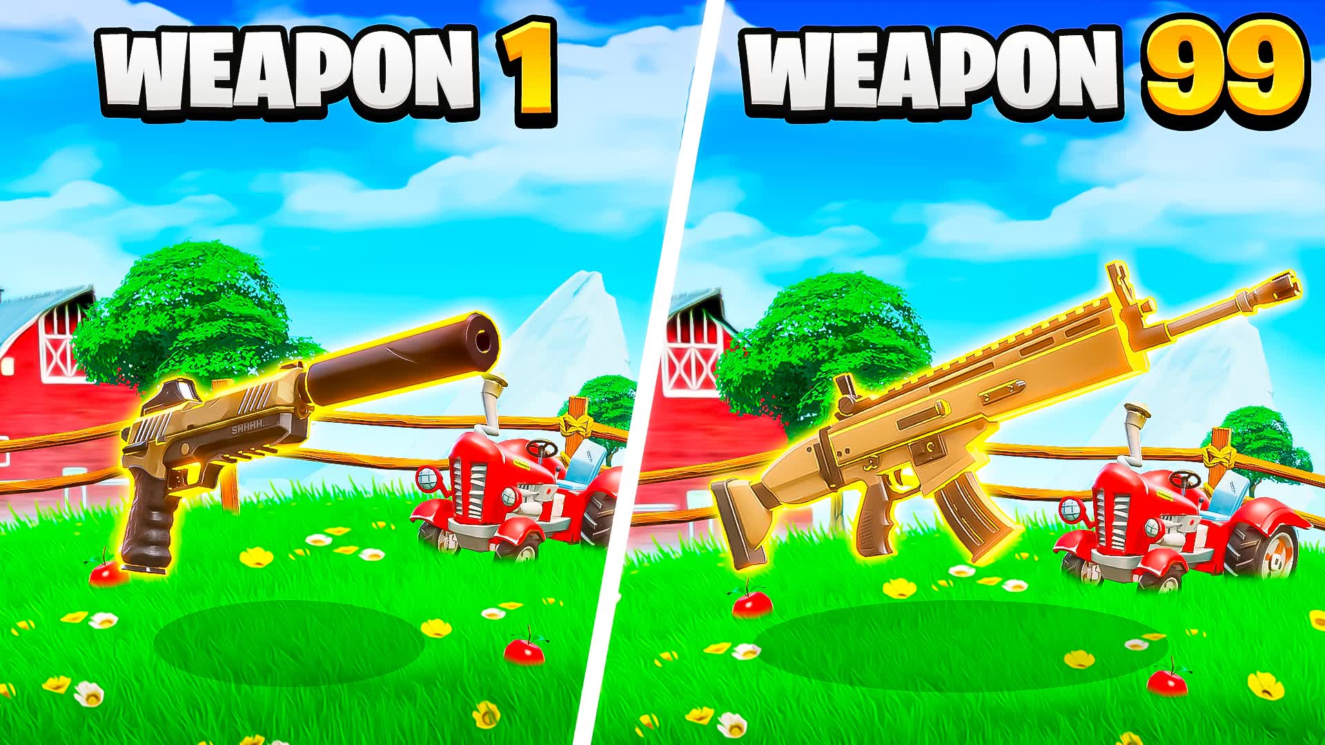 HAUNTED FARM RANDOM GOLD GUN GAME 🌽
