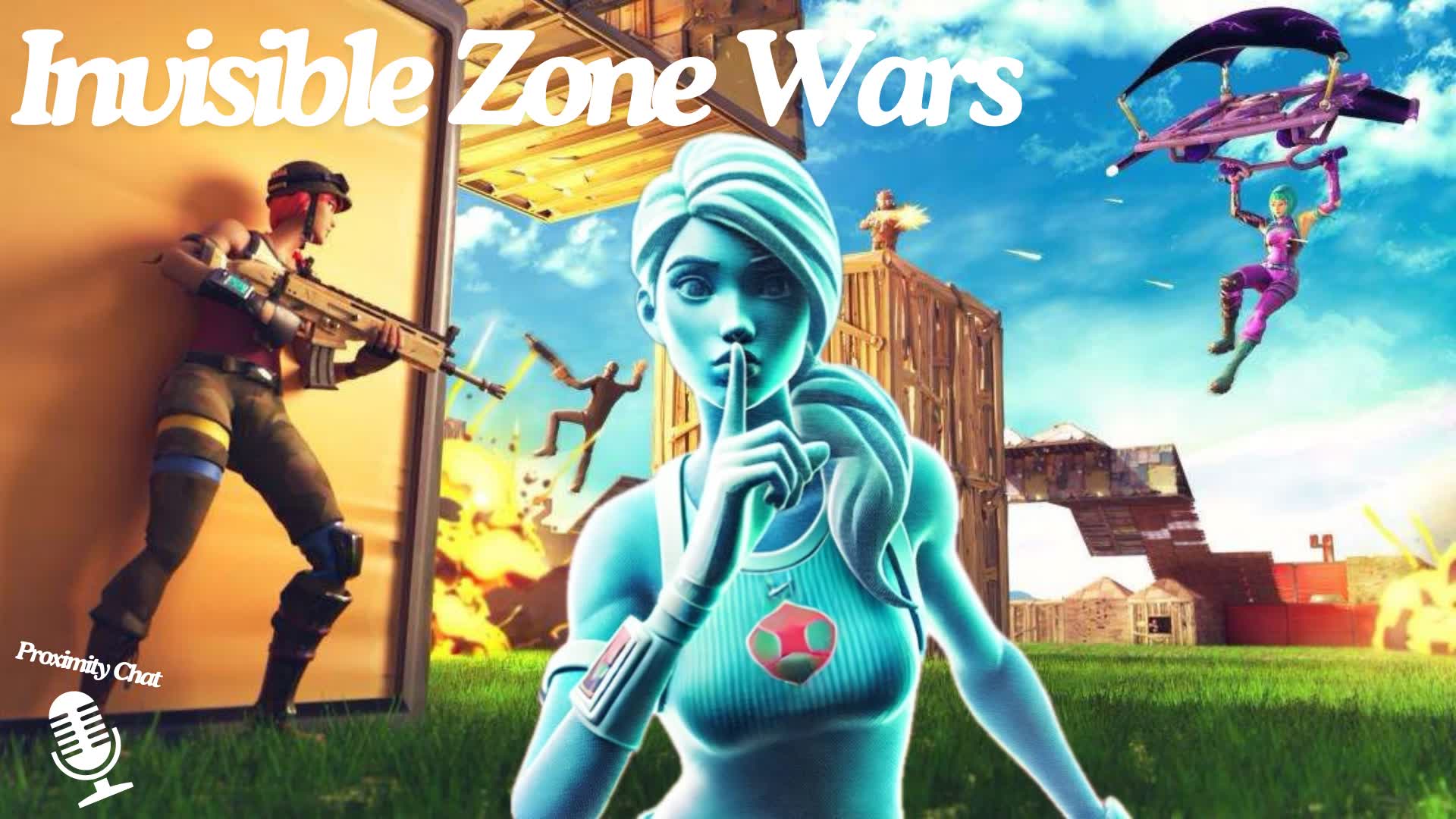 Invisible Zone Wars 9254-2368-8460 by flyingpig - Fortnite Creative Map - How To Be Invisible On Epic Games