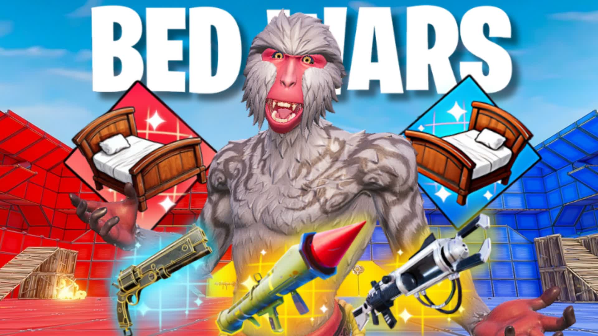 BED WARS RED VS BLUE 10V10 🔴🔵
