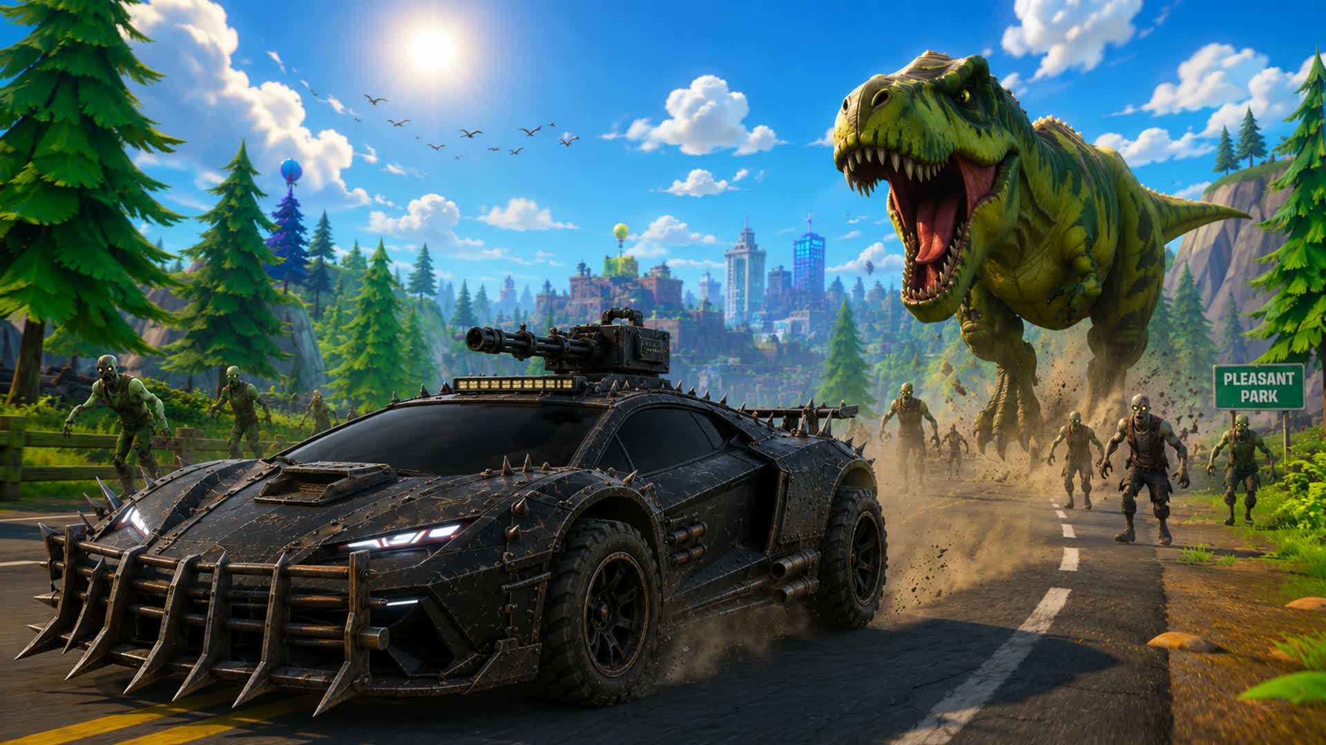 ダイナソーシティ ドライブ🚗FFAゾンビ🧟ウォーキング・デッド