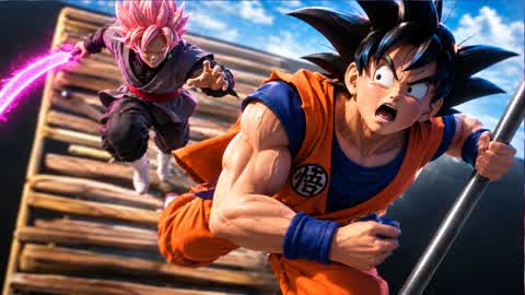 1v1 BUILD FIGHT [GOKU VS GOKU BLACK]