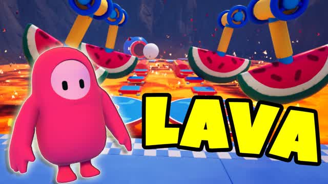 Capture 2 – FALL GUYS: FLOOR IS LAVA! OBBY🔥