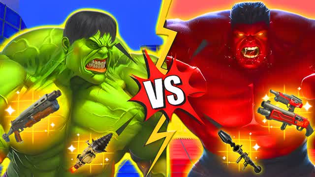 HULK GREEN VS HULK RED 🔴🔵 RED VS BLUE