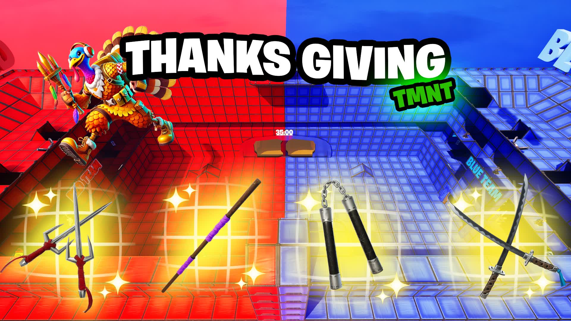 🦃 THANKSGIVING RED VS BLUE (TMNT) 🔴🔵