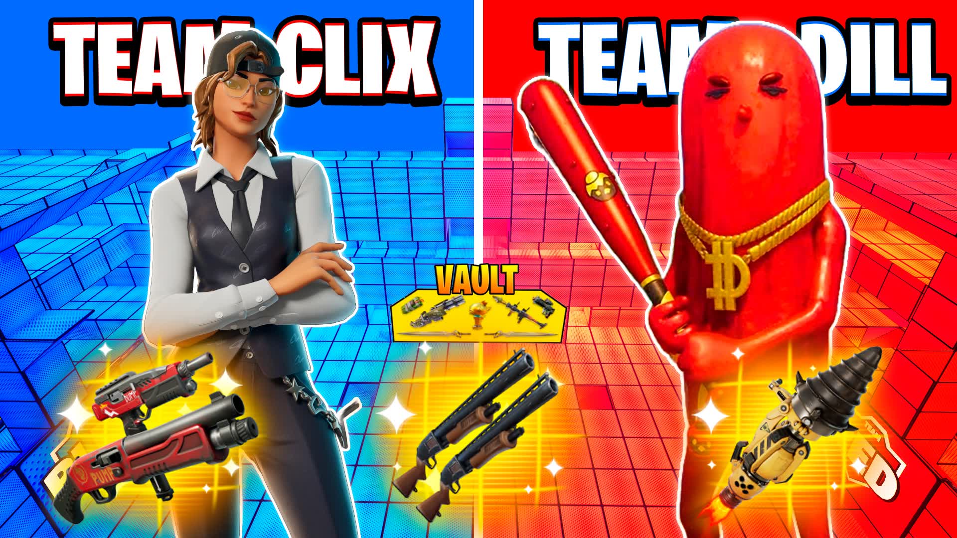 BLUE CLIX VS RED DILL