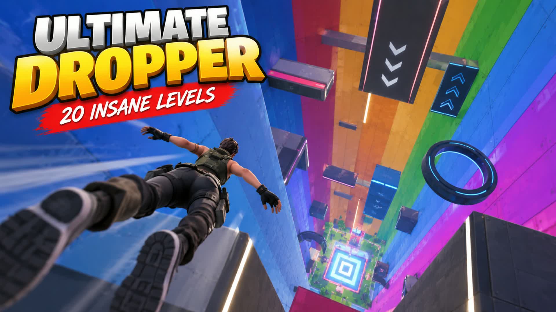 ULTIMATE DROPPER: 20 INSANE LEVELS — Fortnite island 4853-3484-1151 by Geoffrey_12
