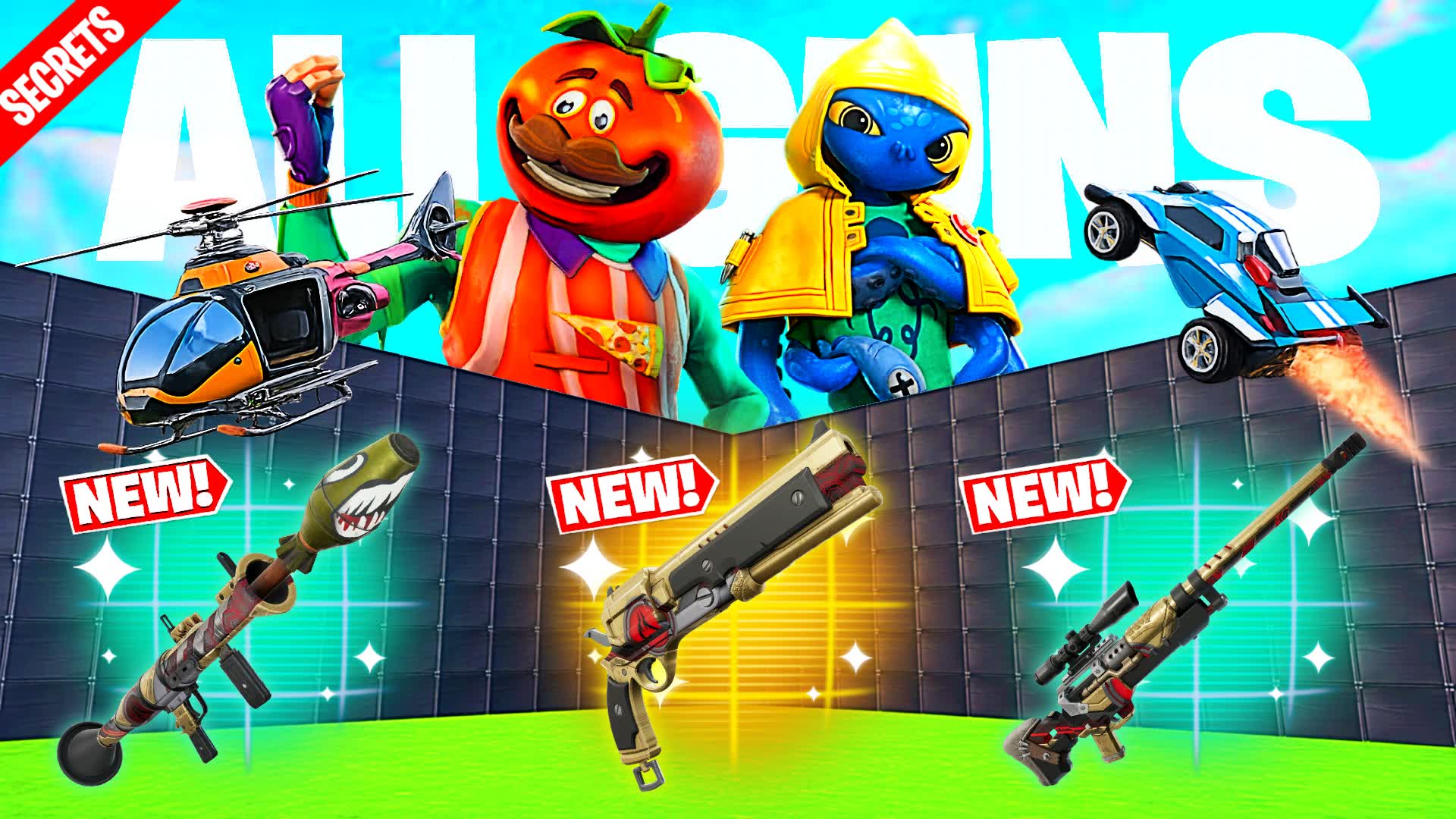🌟SECRET 1V1 ALL GUNS AND VEHICLES🚀