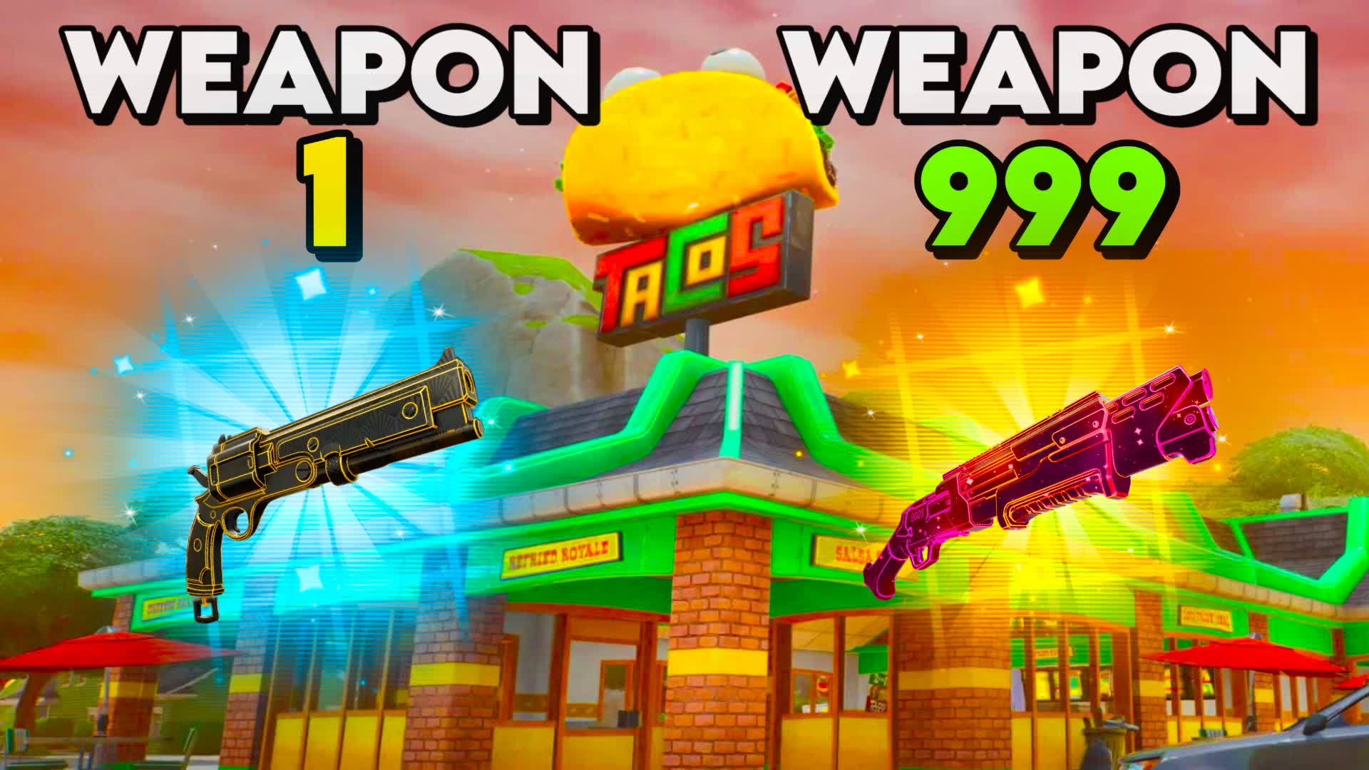 😎CRAZY GREASY GROVE🔫GUN GAME ONE SHOT