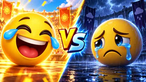 😂 RISA vs TRISTEZA 😢 FIGHT EMOJIS