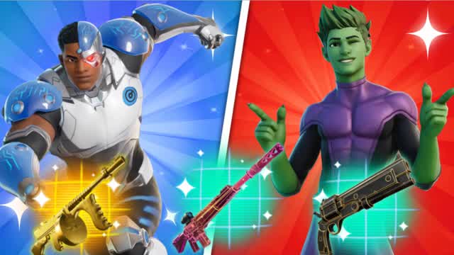 CYBORG VS BEAST BOY 🔴🔵