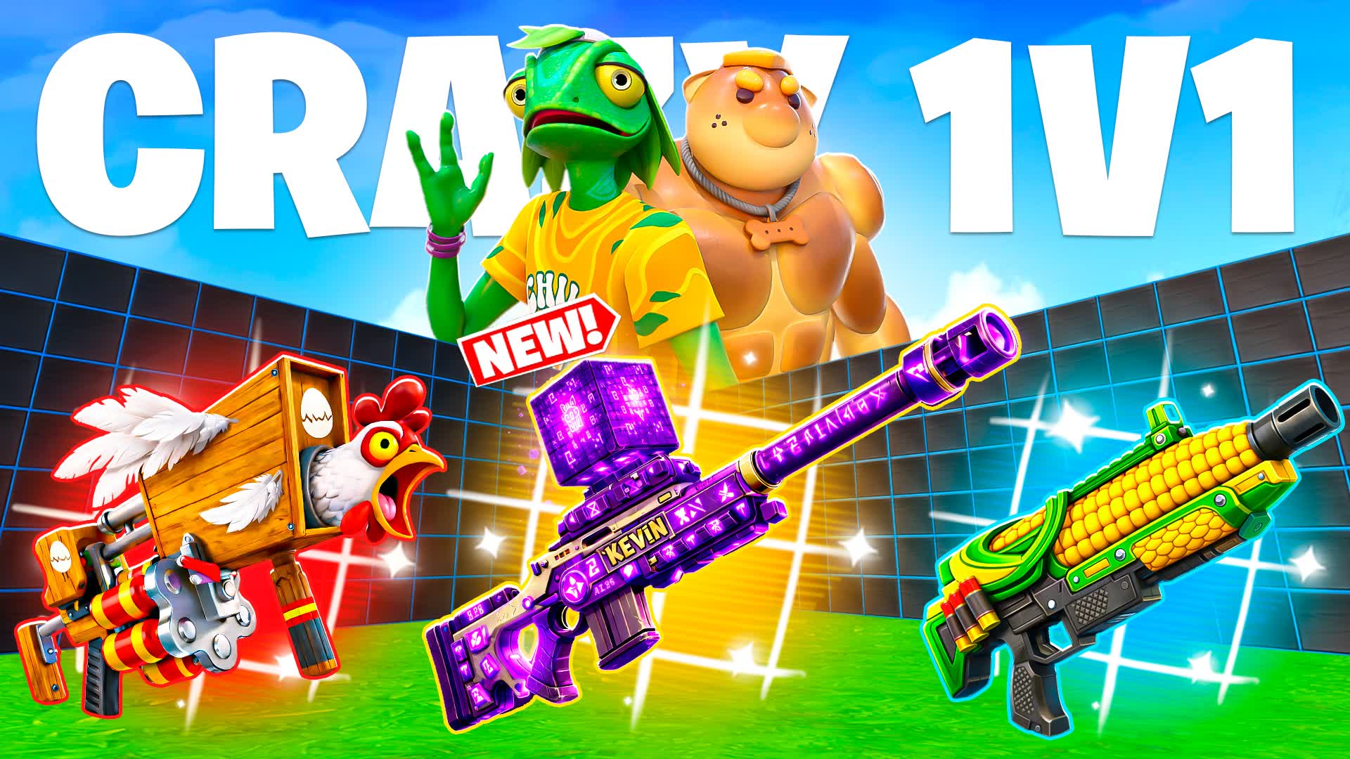 クレイジー 1V1 FFA - 全ての武器 & 乗り物