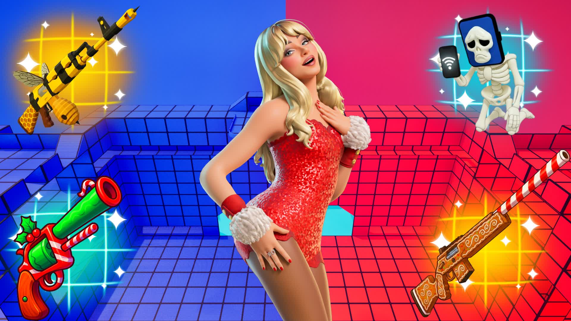 INSANE🎁CHRISTMAS RED VS BLUE 🔴🔵