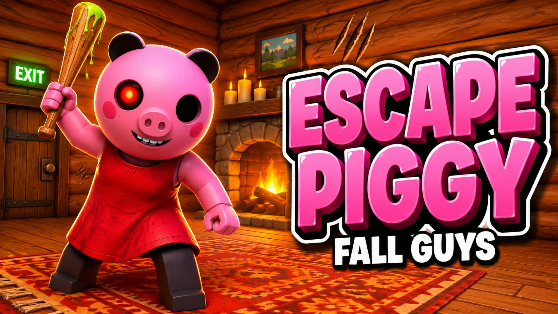 ESCAPE FROM PIGGY🚪FALL GUYS🎵