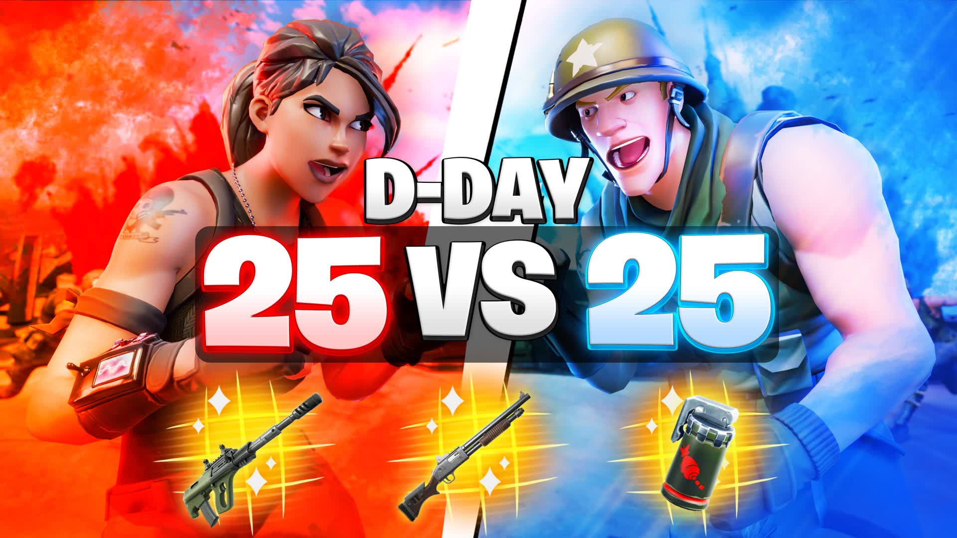🔴 D-DAY BATTLEGROUND - 25 VS 25