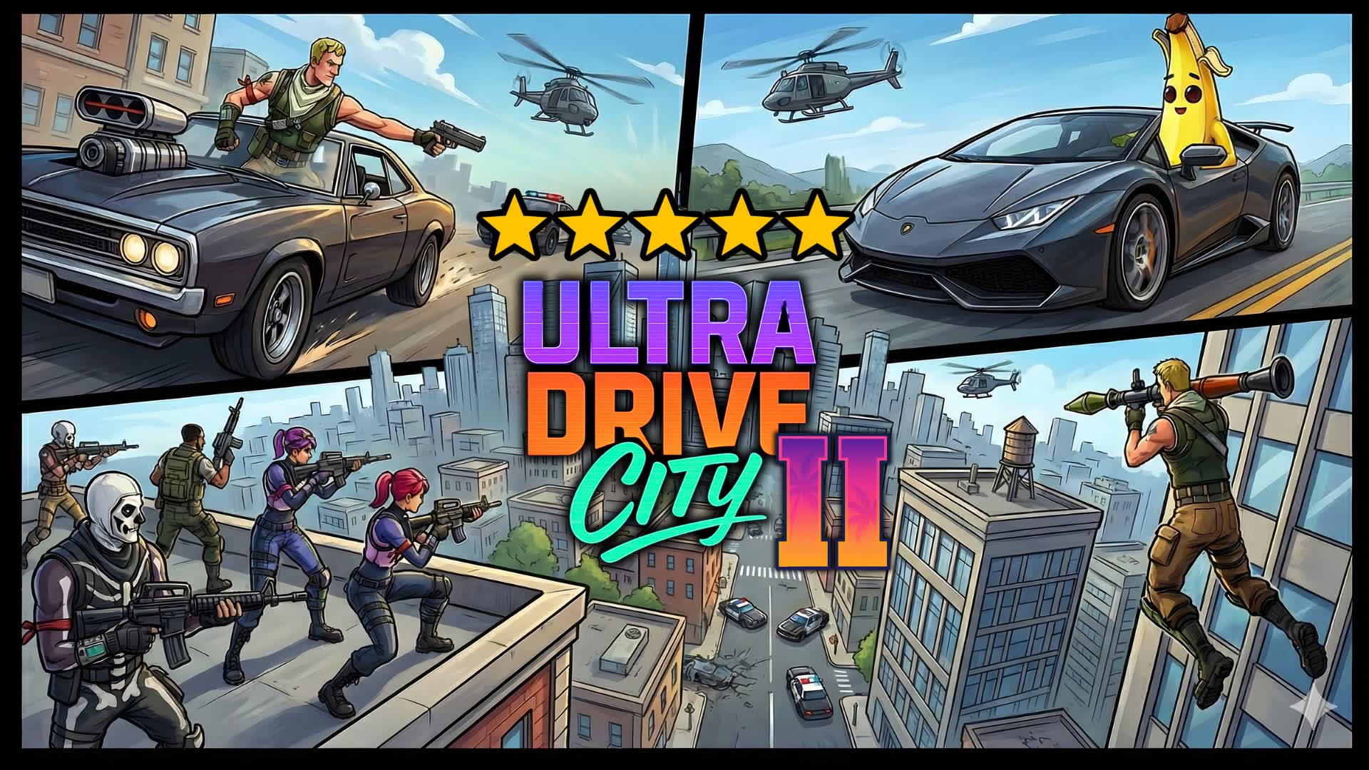 ULTRA DRIVE CITY 2 🚓 ALL WEAPONS FFA