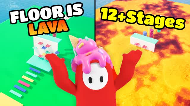 FALL GUYS THE FLOOR IS LAVA 🔥