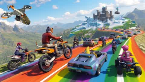 🏍️MEGA RAMP CITY NEW 🧟⭐CARS GAMES 23