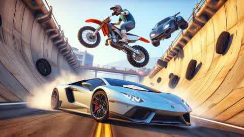 DIRT BIKES VS SUPER CARS