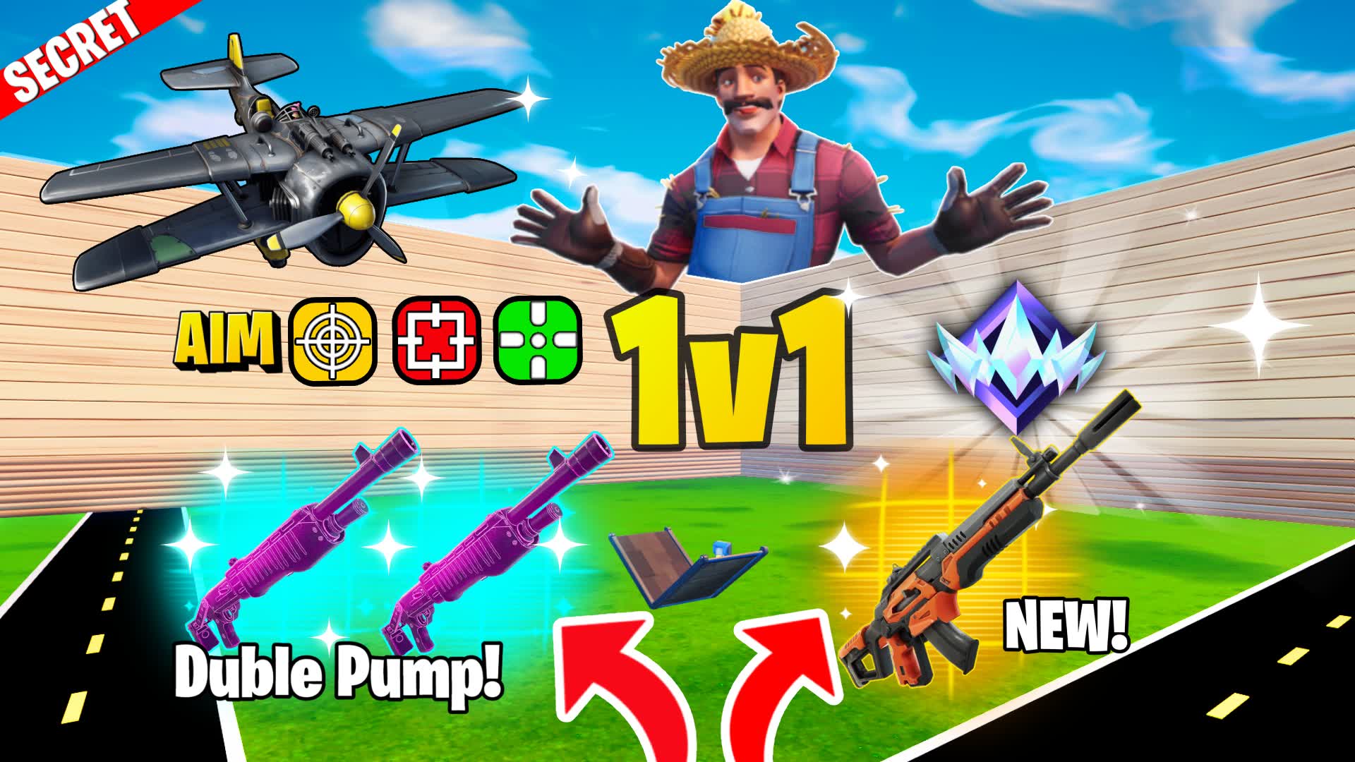 1V1 GUN AND CARS [X123]