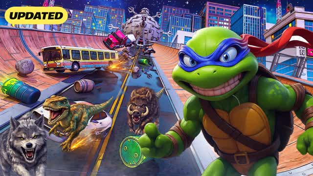 MEGA RAMP SURVIVAL 🌆🐢 TMNT