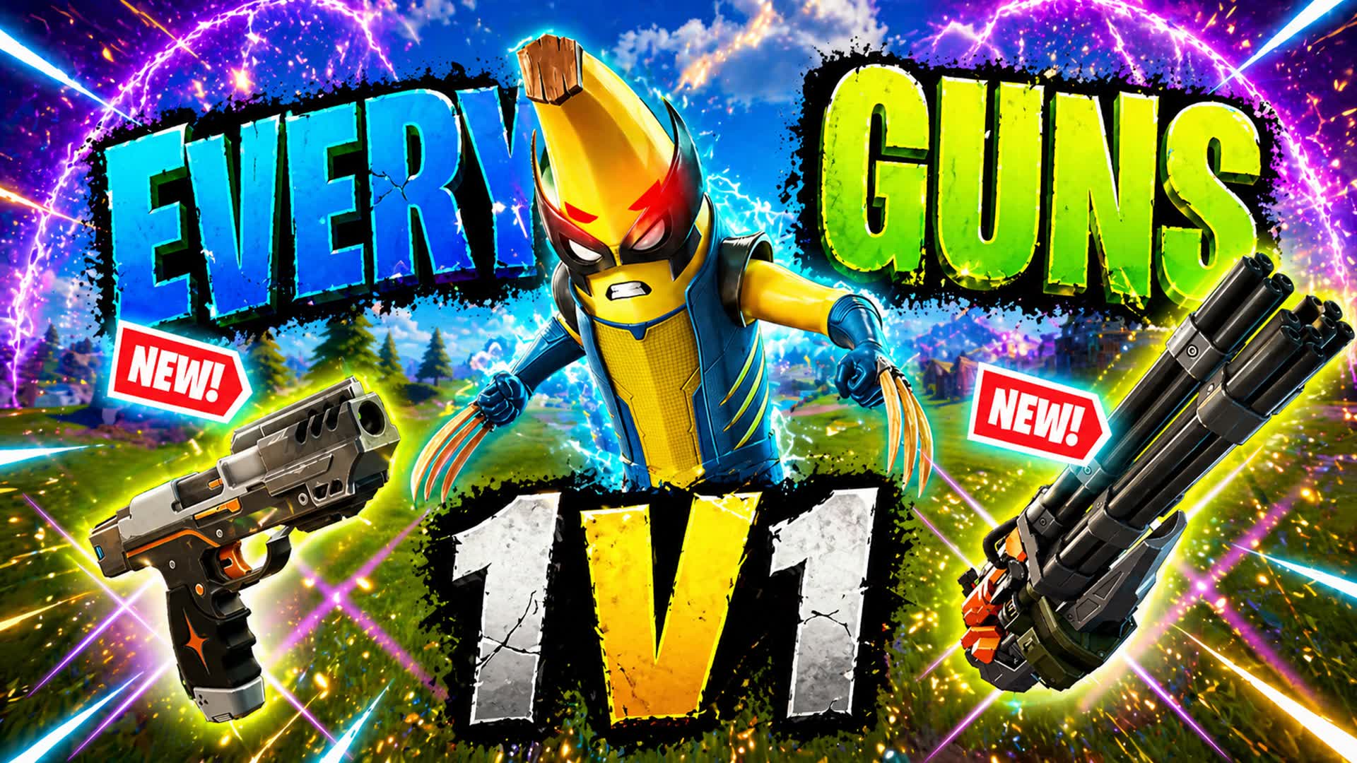 1V1V1 EVERY GUNS 1V1 BUILD FIGHT