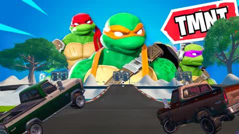 TMNT - MEGA RAMP ALL VEHICLES like