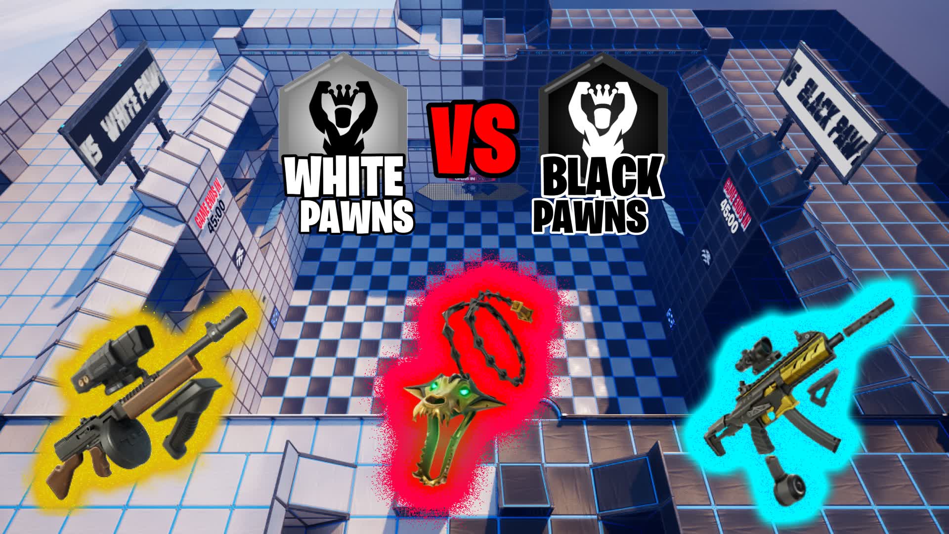 Chess deathmatch black vs white 409854054490 par reboundking Fortnite