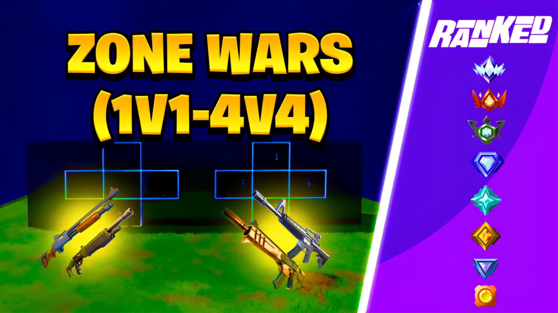 ZONE WARS (1V1 TO 4V4) [RANKED] 0326-5128-3676 by asafnr - Fortnite ...