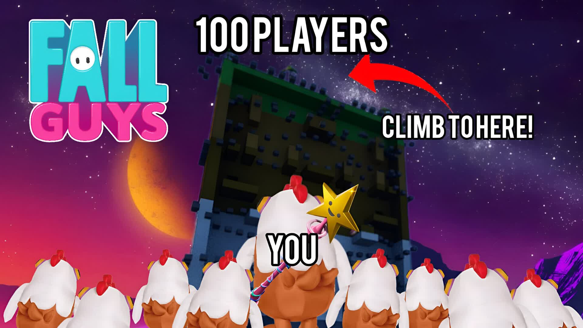 100 PLAYERS FALLGUYS CLIMB