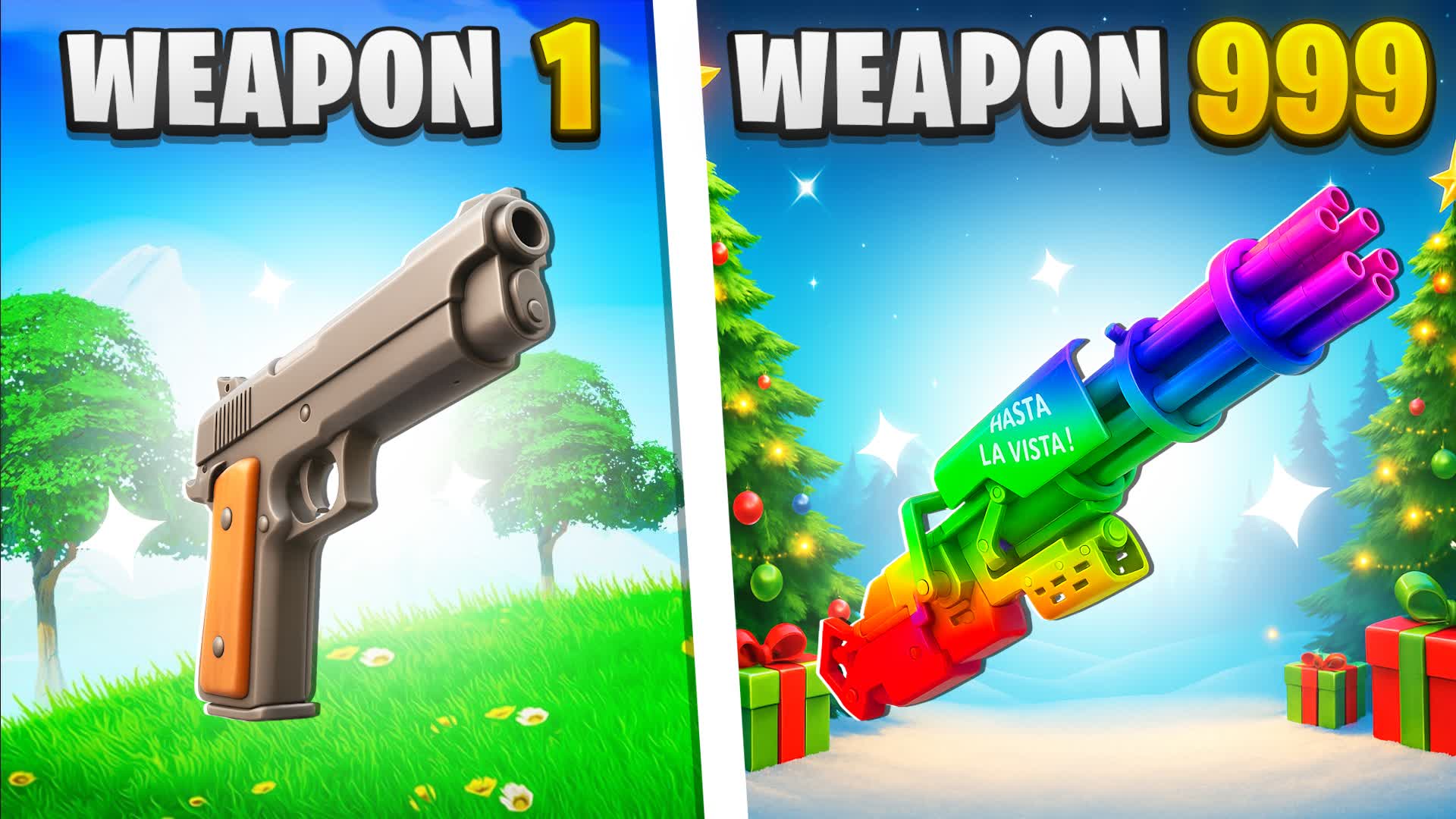 ❄️ CHRISTMAS ONE SHOT 🎯 GUN GAME 🔫