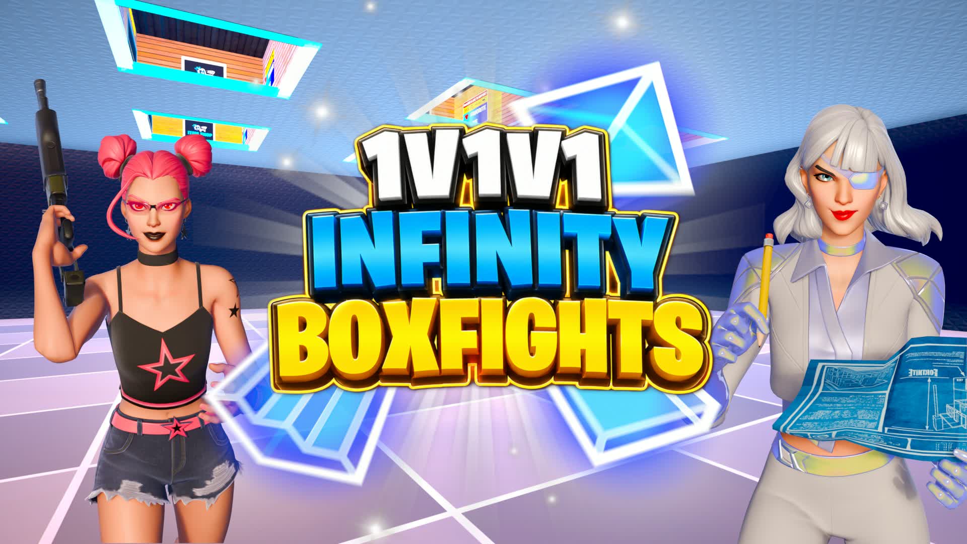 1V1V1 Infinity Box Fights 🎯(FFA)📦