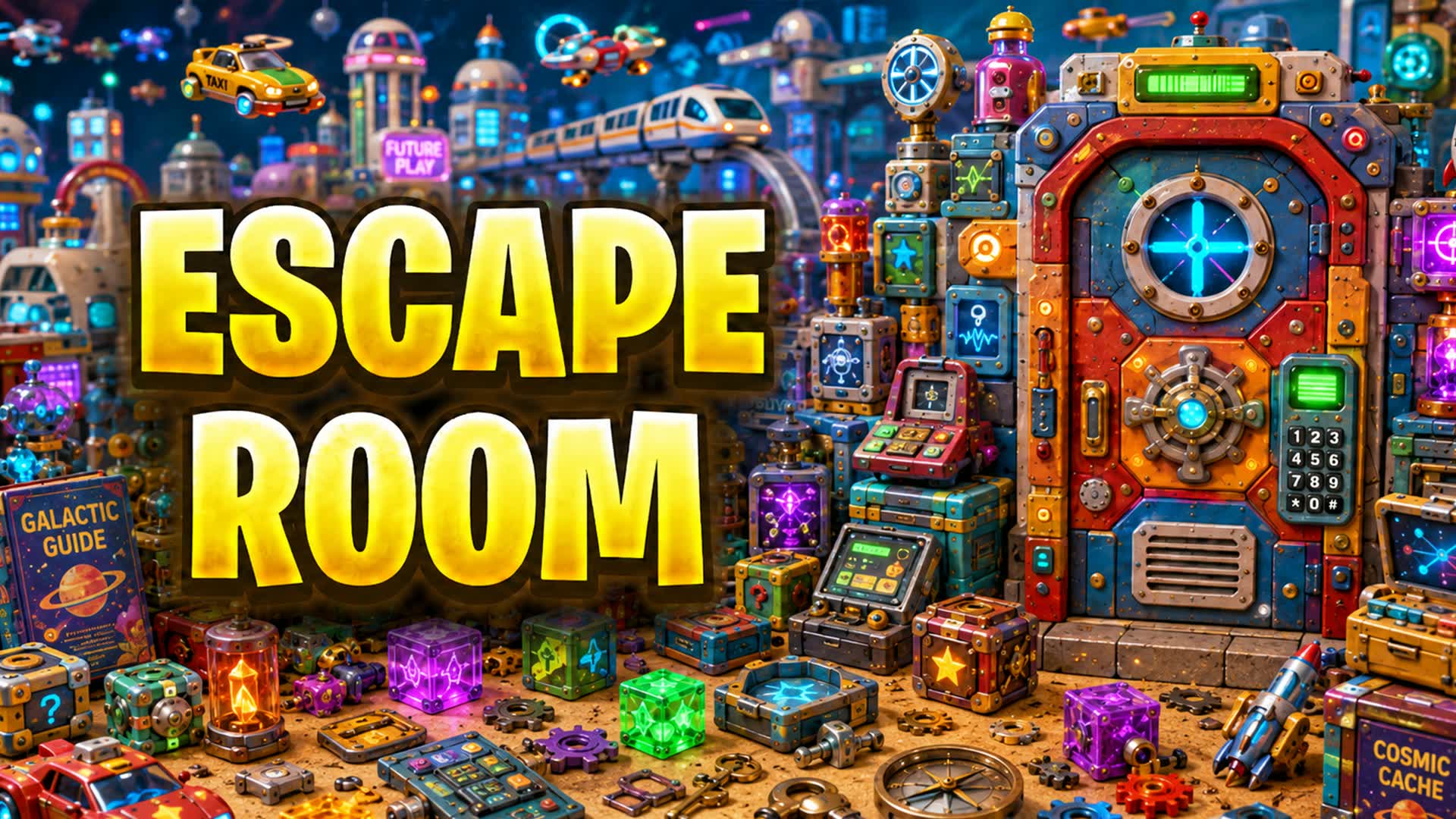CYBERPUNK ESCAPE ROOM FIND TREASURES