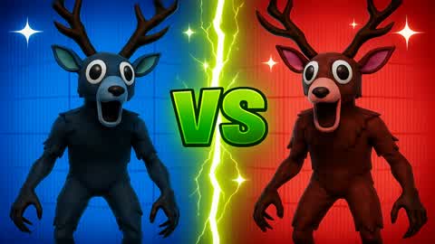 🦌 THE DEER MEGA RED VS BLUE 🔵🔴