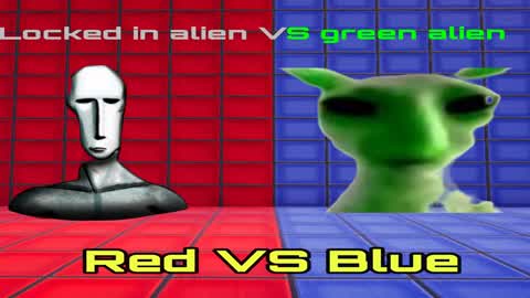 👽Locked in vs Green Alien👽 Red VS Blue
