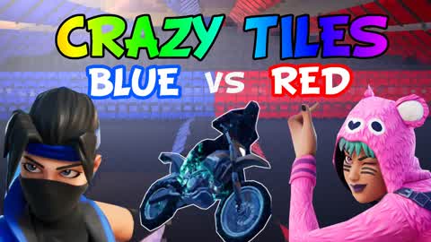 CRAZY TILES 🔵 BLUE VS RED 🔴 3vs3