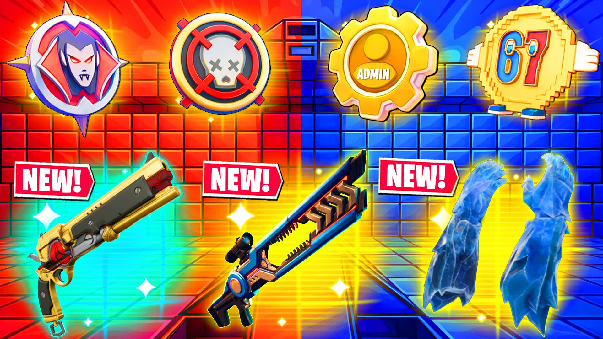 カスタムメダリオン 赤 vs 青