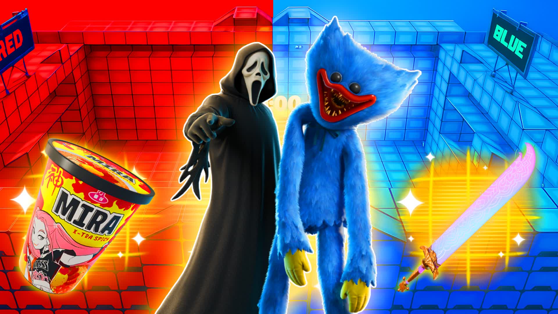 WUGGY VS GHOSTFACE RED VS BLUE🔴🔵KALLIN