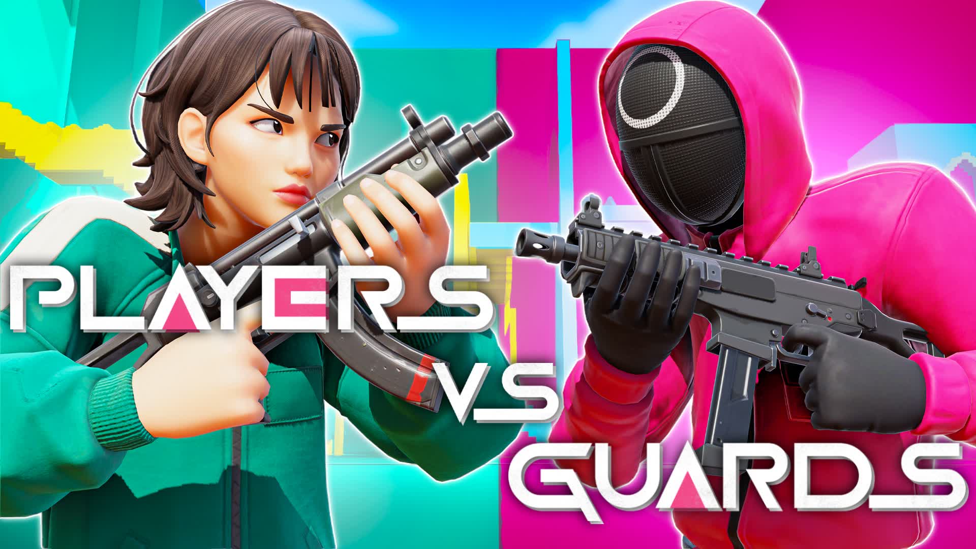 🔵 PLAYERS VS GUARDS 🔴CRAZY🦑
