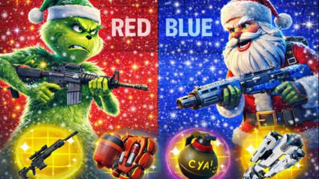 SANTA VS GRINCH RED VS BLUE 🔴🔵NEW