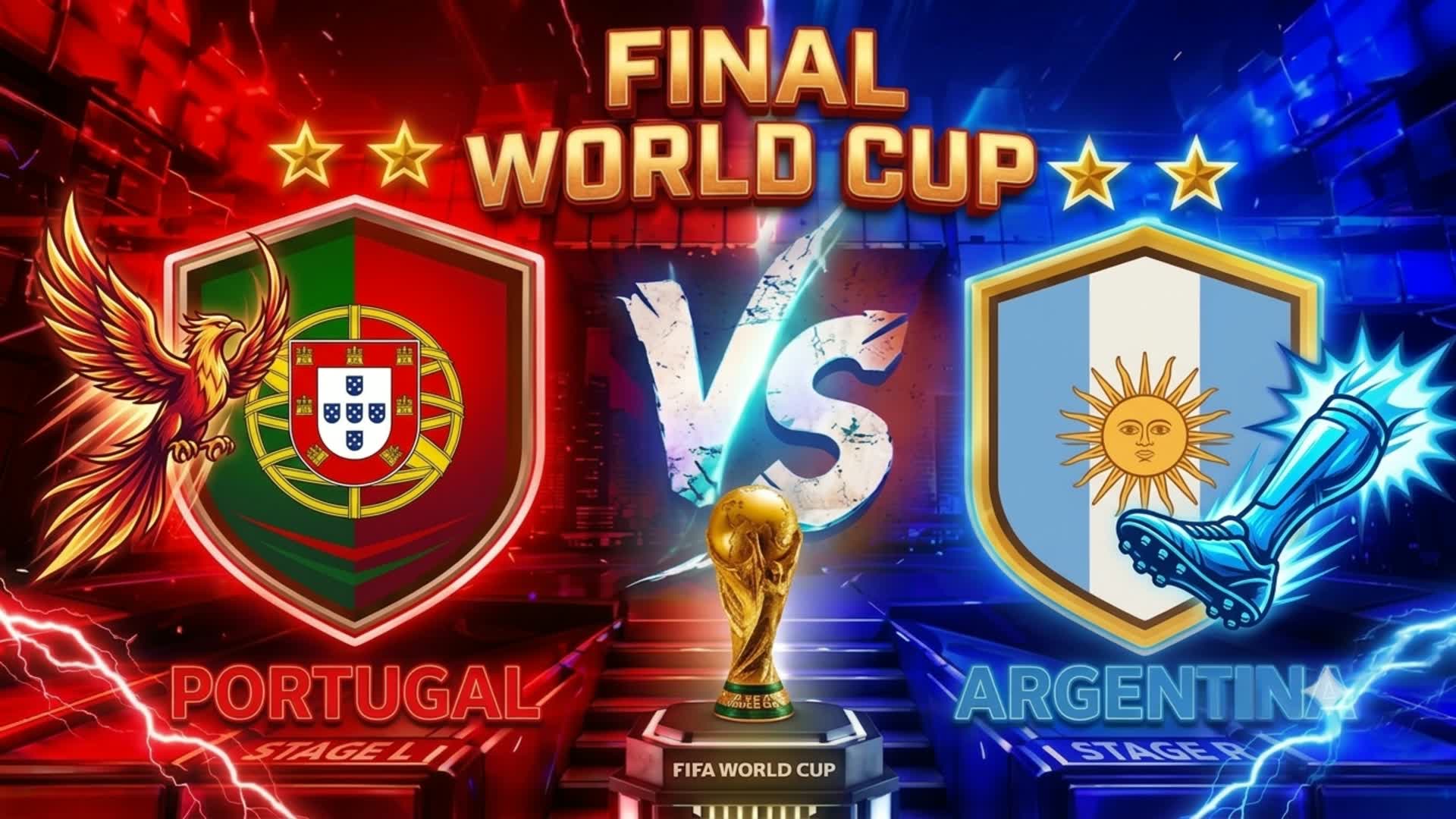 🙀FINAL WORLD CUP🤯 FOOTBALL RED VS BLUE