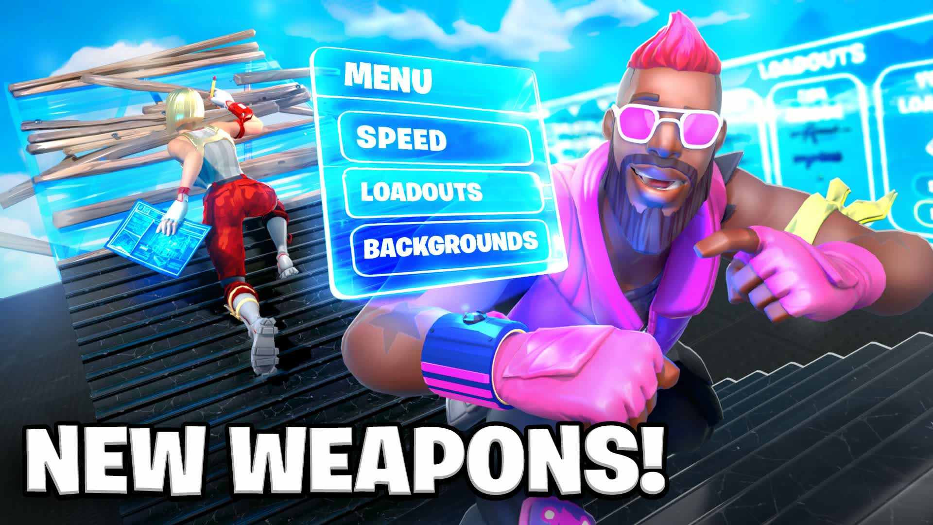 1V1 Build Fight! [MENU 1V1] New Weapons!