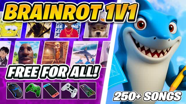 BRAINROT 1V1 đŻ 250+ SONGS âš