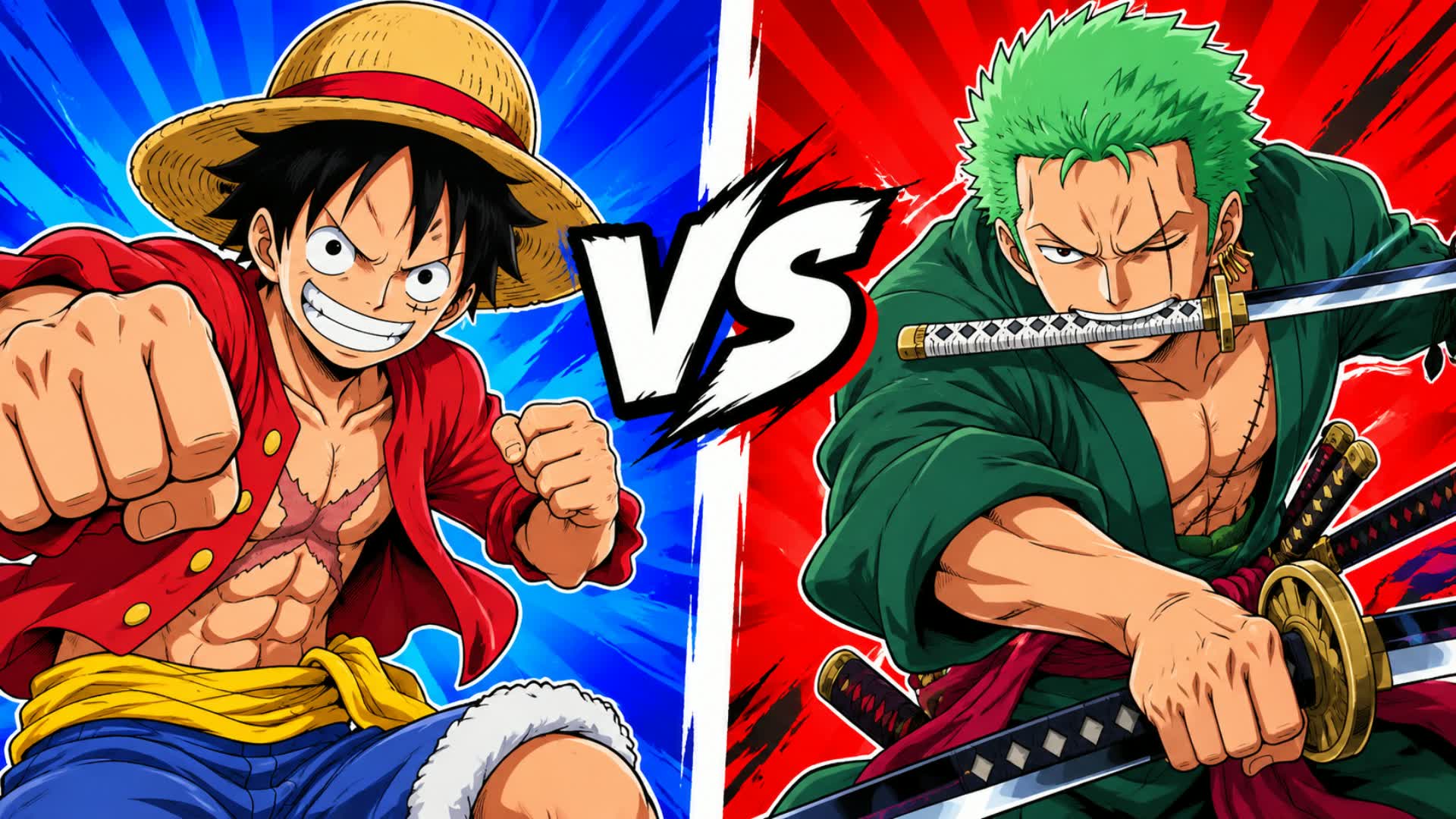 RVB RED VS BLUE 🔴🔵 LUFFY & ZORO