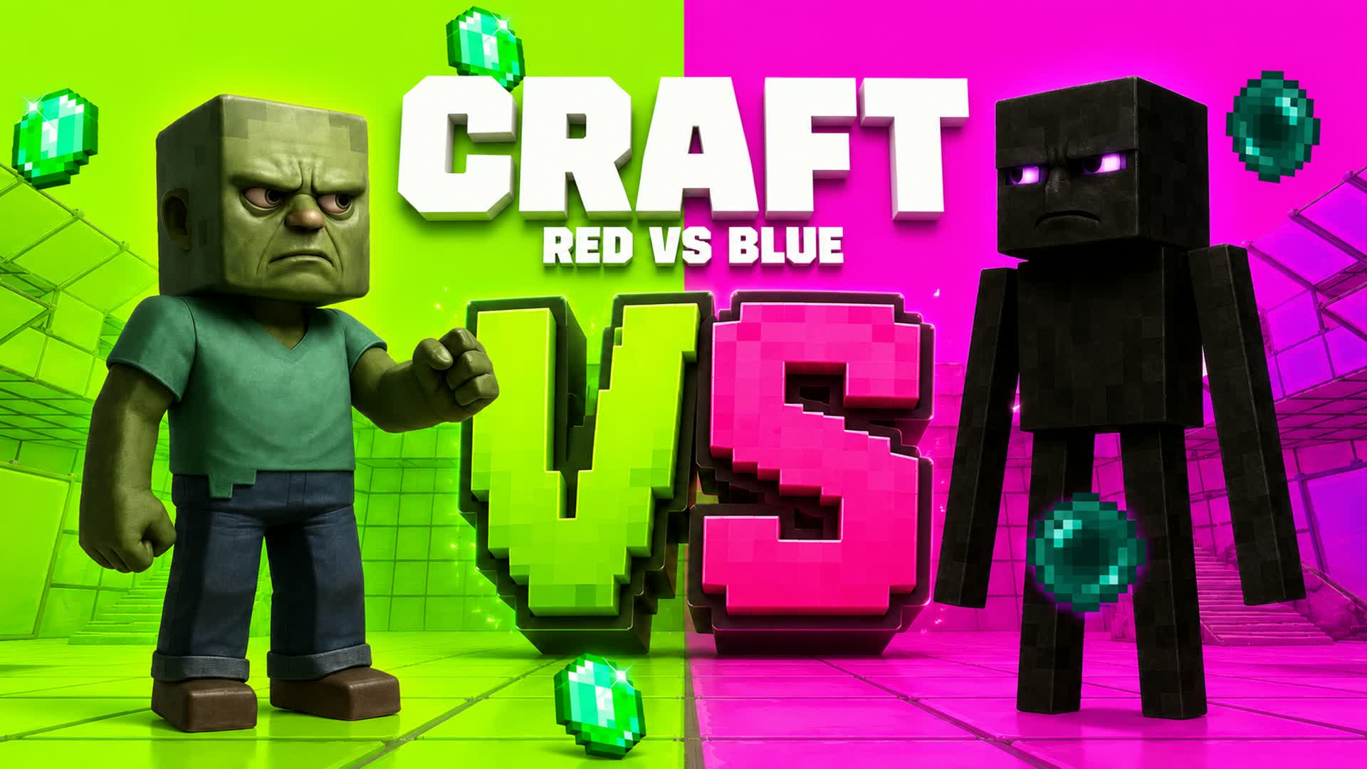 CRAFT RED VS BLUE🔴🔵